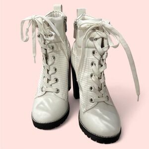BCBGeneration White Lace-Up Boots
